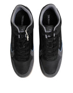Black Gray Lace Up Low Top Casual Sneakers Shoes