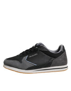 Black Gray Lace Up Low Top Casual Sneakers Shoes
