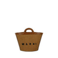 Brown Cotton Shoulder Bag