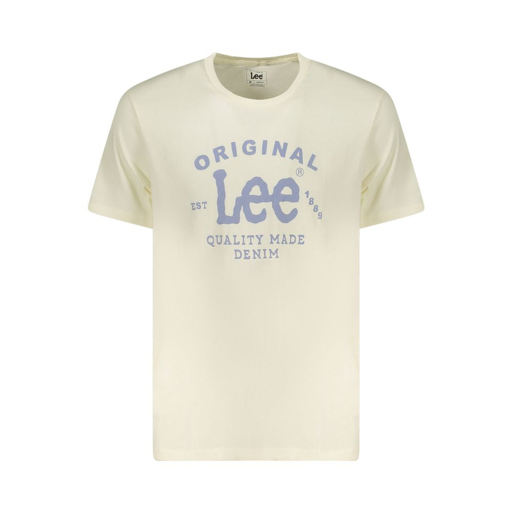 Beiges Baumwoll-Herren-T-Shirt
