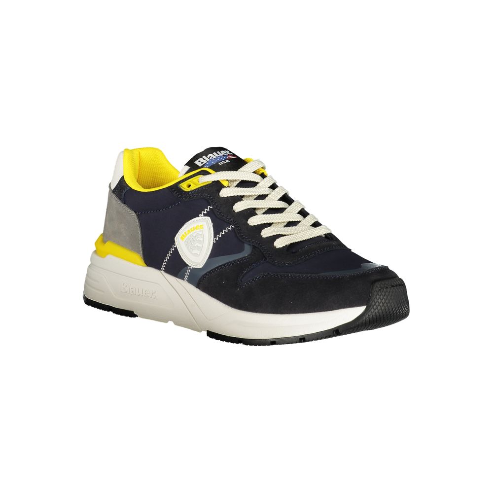 Herren-Sneaker aus blauem Polyurethan