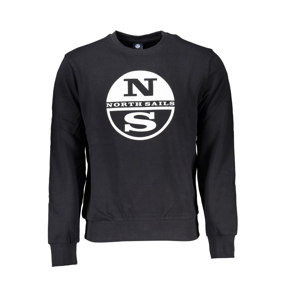 Schwarzes Herren-Sweatshirt aus Baumwolle
