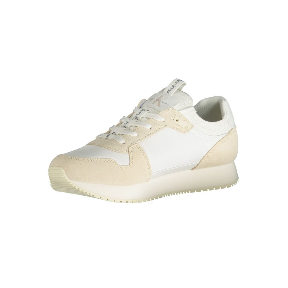 Weißer Polyester Herren Sneaker