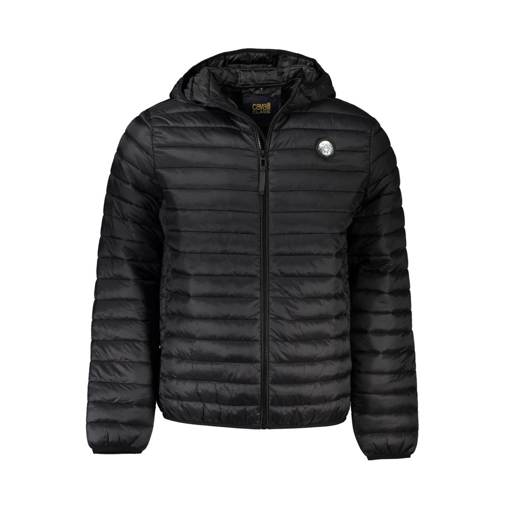 Schwarze Polyamid Herrenjacke