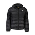 Schwarze Polyamid Herrenjacke