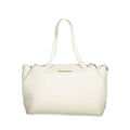 Bianco Polyurethane Women's Bag with Handles and Internal Pocket