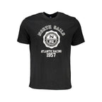 Schwarzes Baumwoll-Herren-T-Shirt