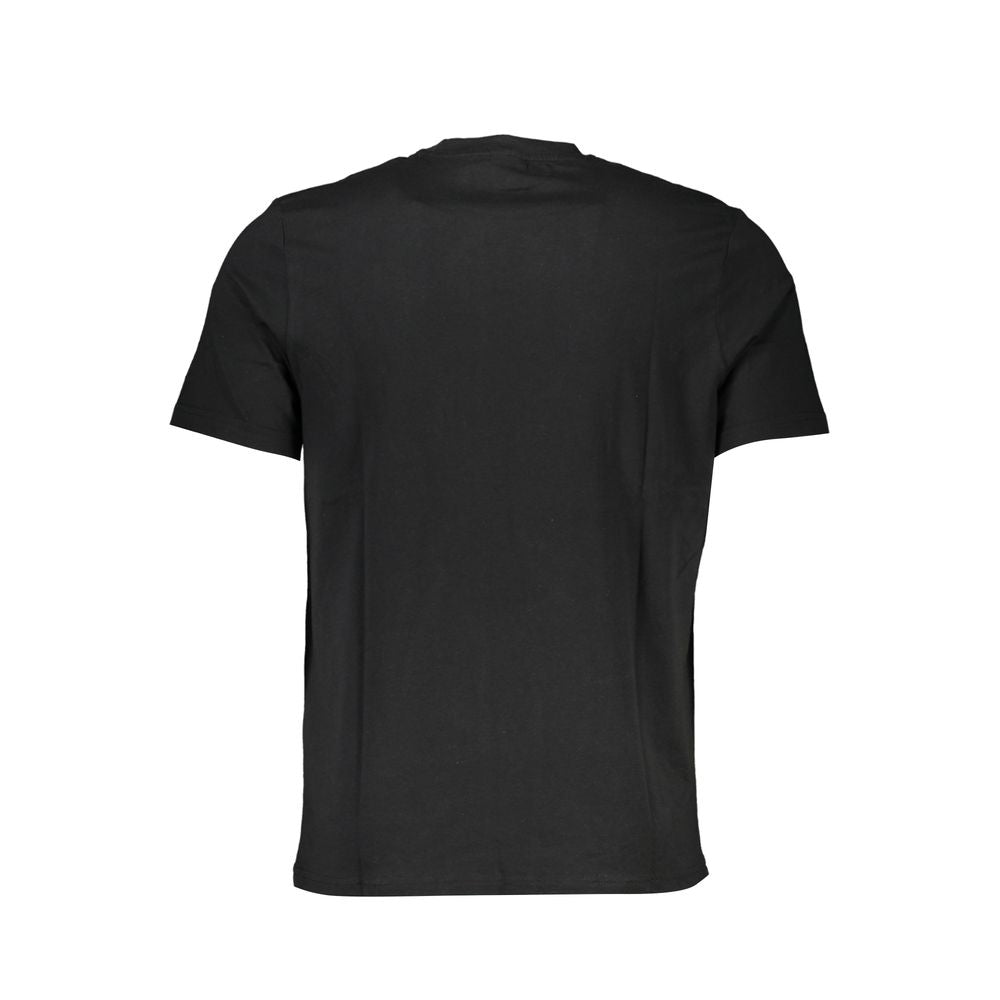 Schwarzes Baumwoll-Herren-T-Shirt