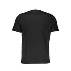 Schwarzes Baumwoll-Herren-T-Shirt