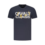 Blue Cotton Men T-Shirt