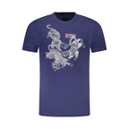Blue Cotton Men's T-Shirt