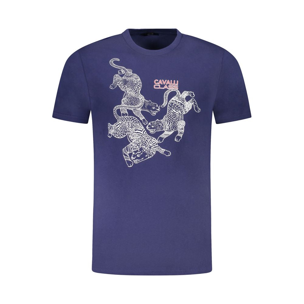 Blue Cotton Men's T-Shirt