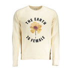 Beige Cotton Men Sweatshirt