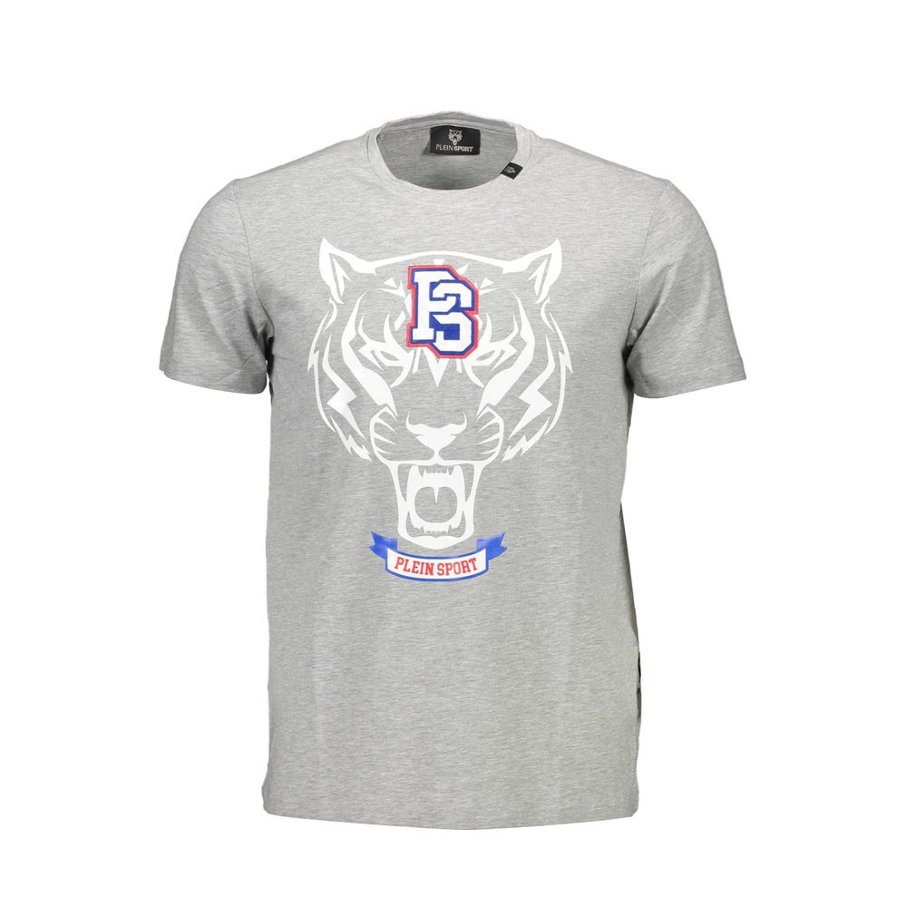 Herren-T-Shirt aus grauer Baumwolle
