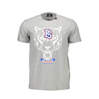 Herren-T-Shirt aus grauer Baumwolle