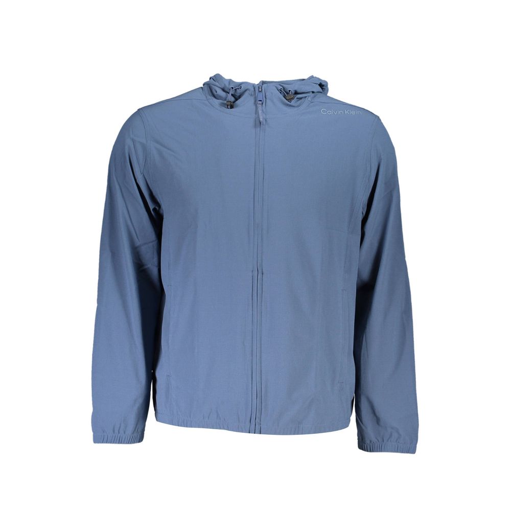 Felpa da uomo in poliestere blu