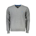 Grauer Baumwollpullover für Herren