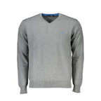 Grauer Baumwollpullover für Herren