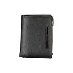 Sleek Black Leather Wallet with Coin Purse