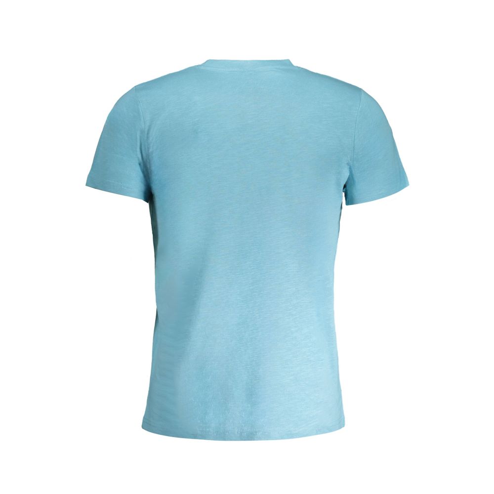 Blue Polyester Men's Swim Boxer