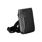Black Polyurethane Men's Shoulder Bag