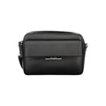 Borsa a spalla da donna in poliuretano nero