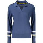 Blue Viscose Women Sweater