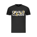 Schwarzes Baumwoll-Herren-T-Shirt