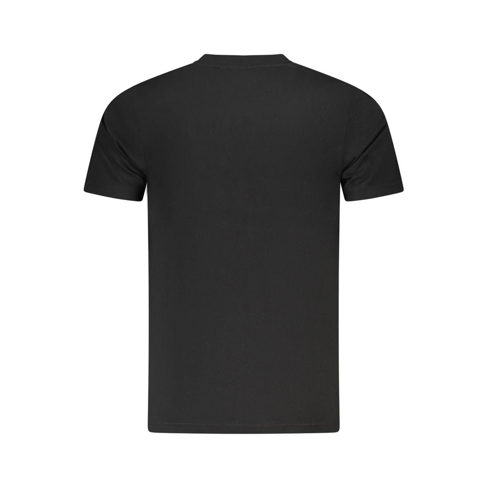 Schwarzes Baumwoll-Herren-T-Shirt