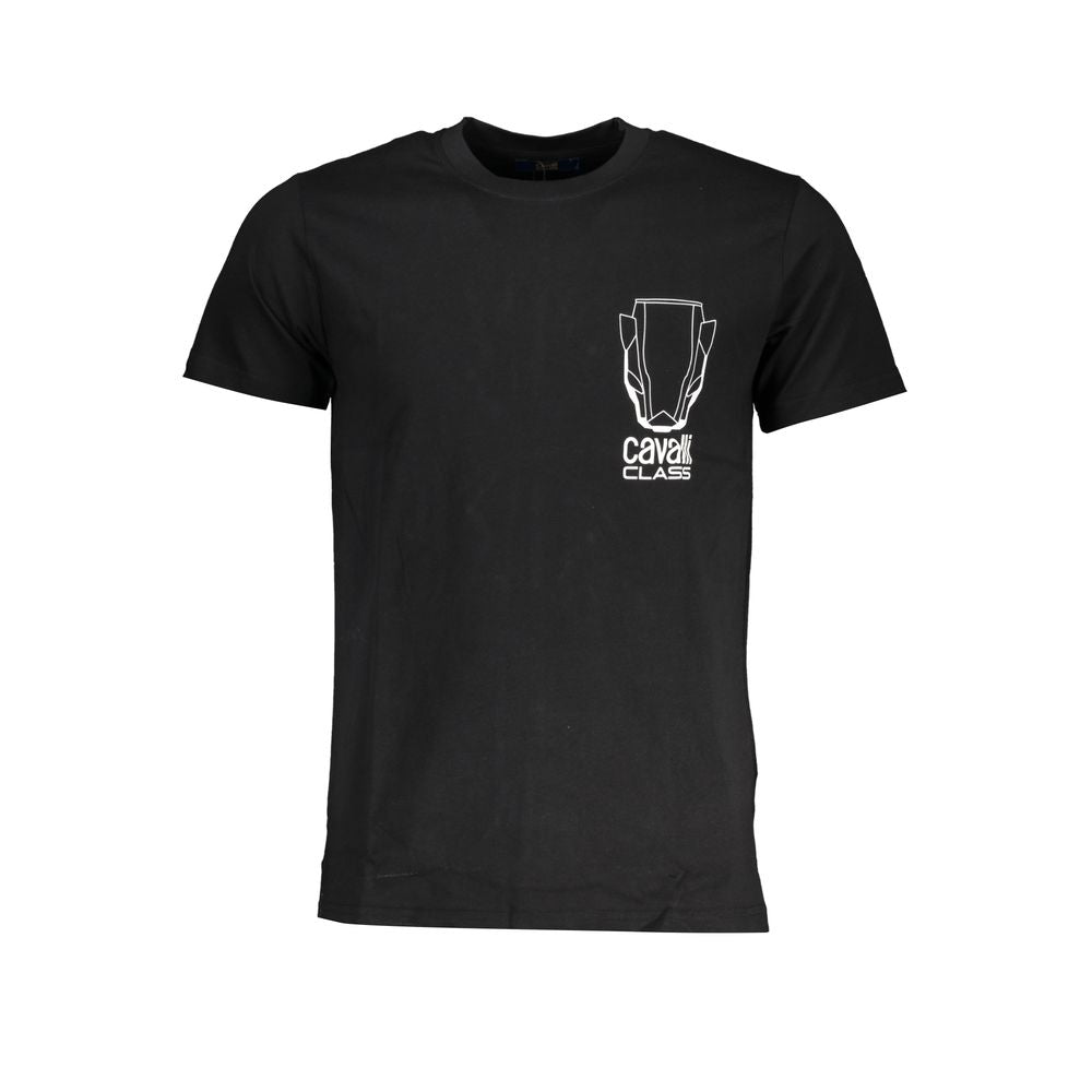 Schwarzes Baumwoll-Herren-T-Shirt