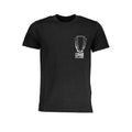 Schwarzes Baumwoll-Herren-T-Shirt