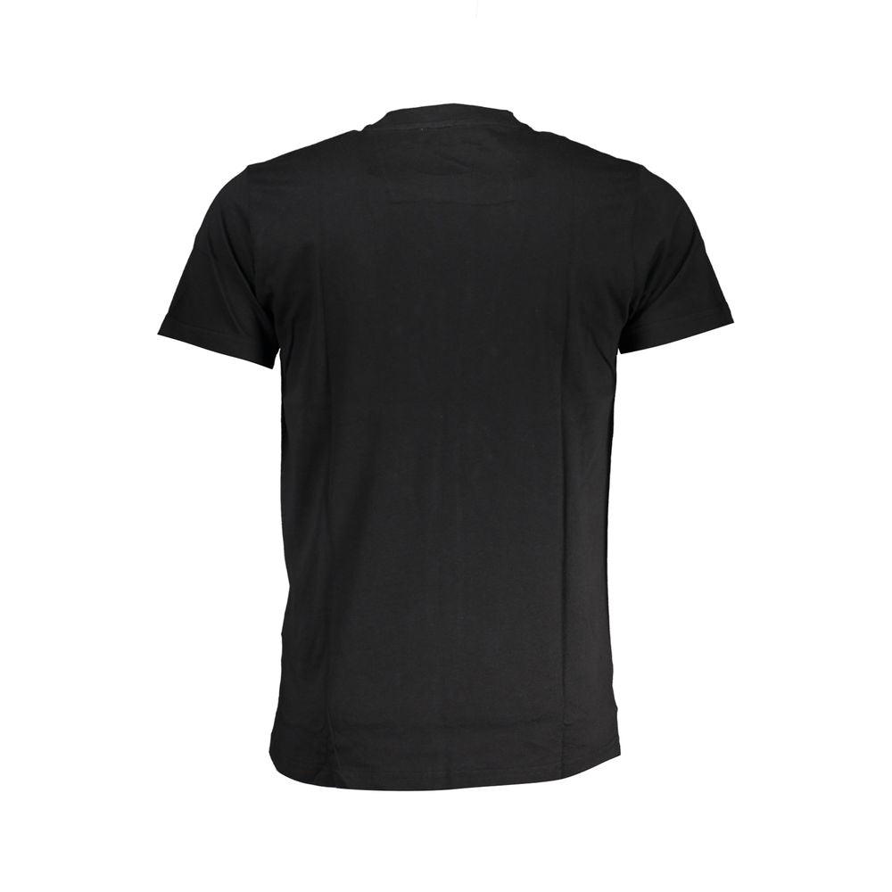 Schwarzes Baumwoll-Herren-T-Shirt
