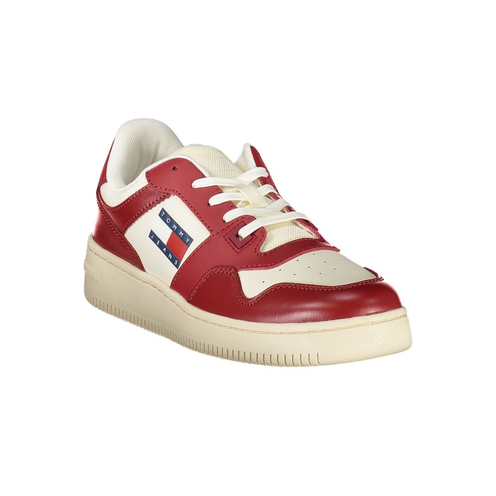 Roter Leder-Sneaker für Damen