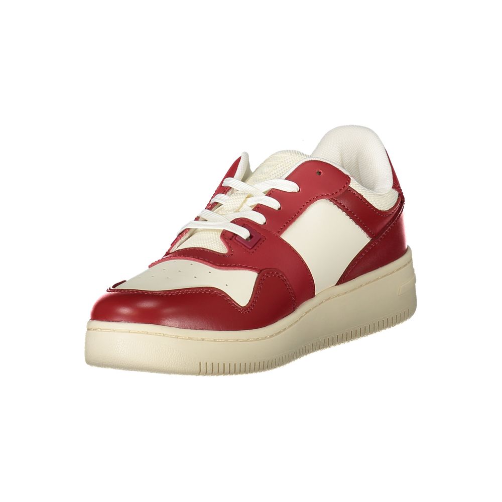 Roter Leder-Sneaker für Damen