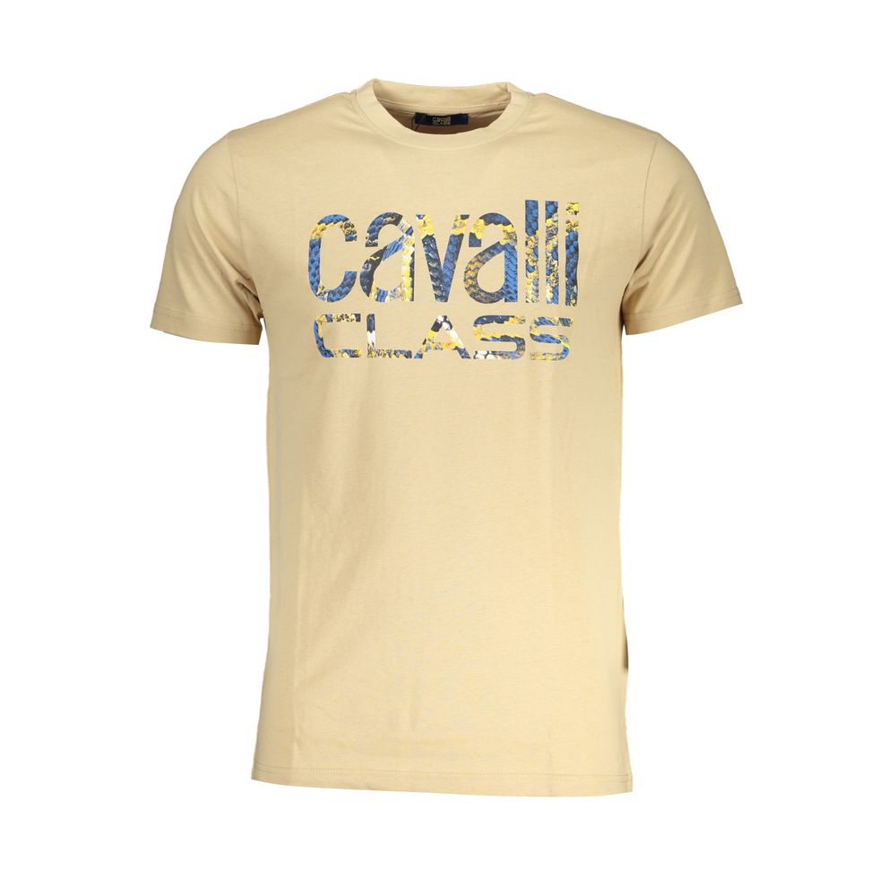 Beiges Herren-T-Shirt aus Baumwolle
