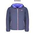 Blaue Polyamid Herrenjacke