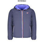 Blaue Polyamid Herrenjacke