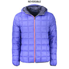 Blaue Polyamid Herrenjacke
