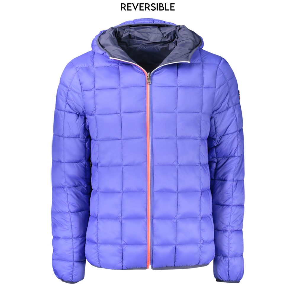 Blaue Polyamid Herrenjacke
