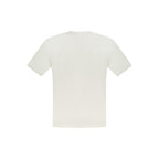 White Cotton Mens T-Shirt