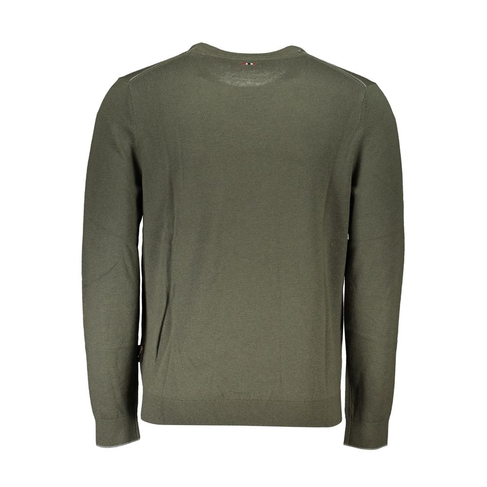 Herrenpullover aus grünem Stoff
