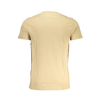Beige Cotton Men T-Shirt