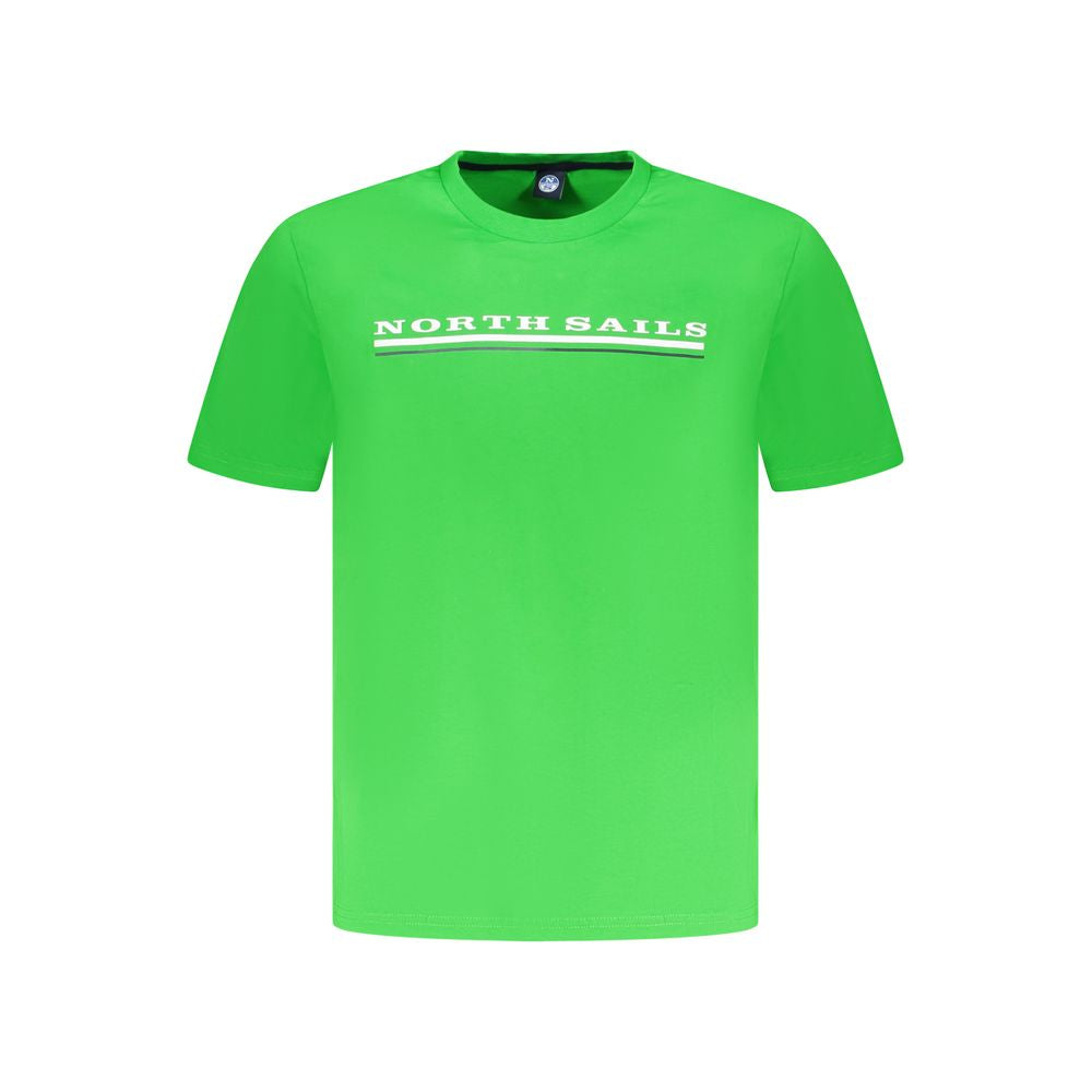 Grünes Baumwoll-Herren-T-Shirt