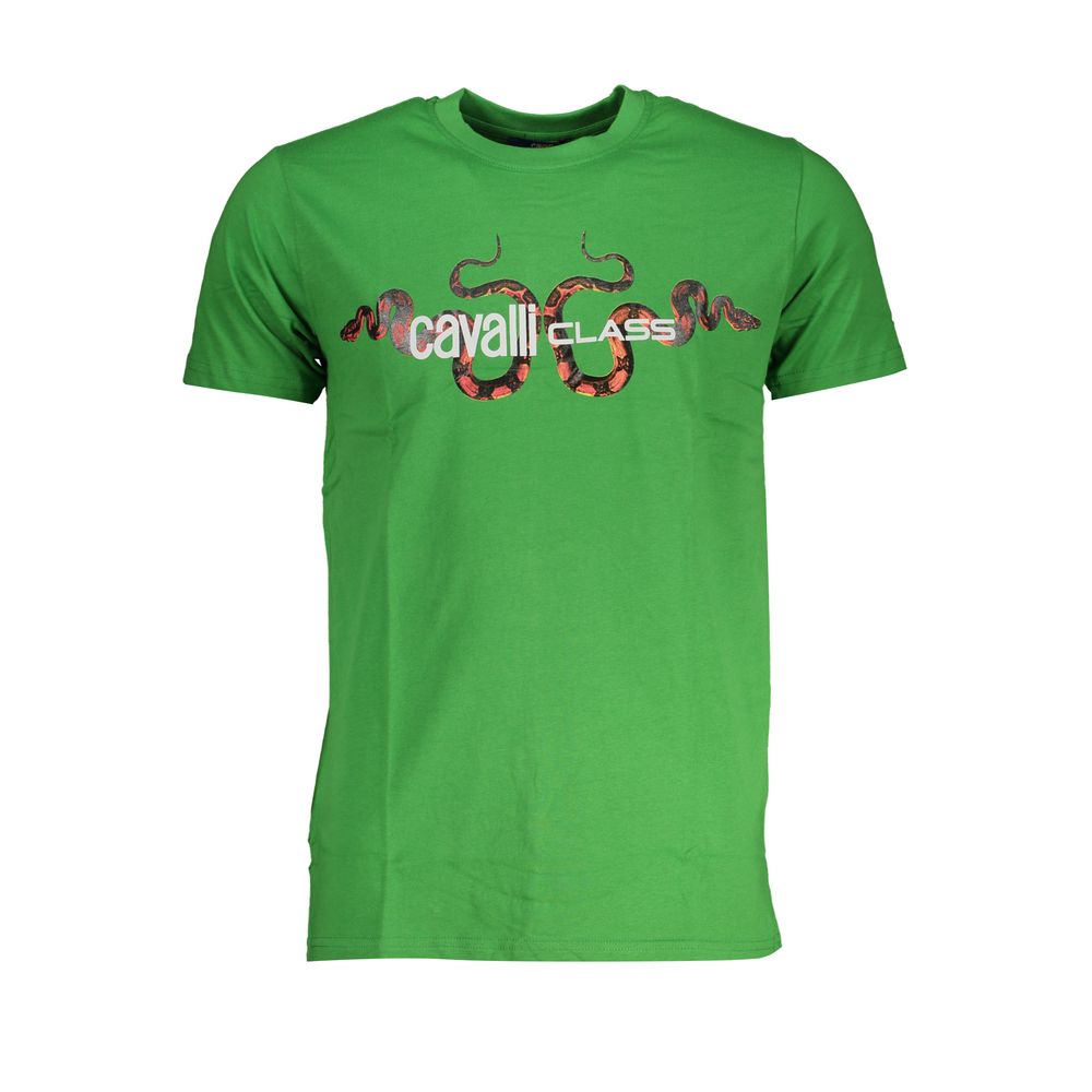 Grünes Baumwoll-Herren-T-Shirt