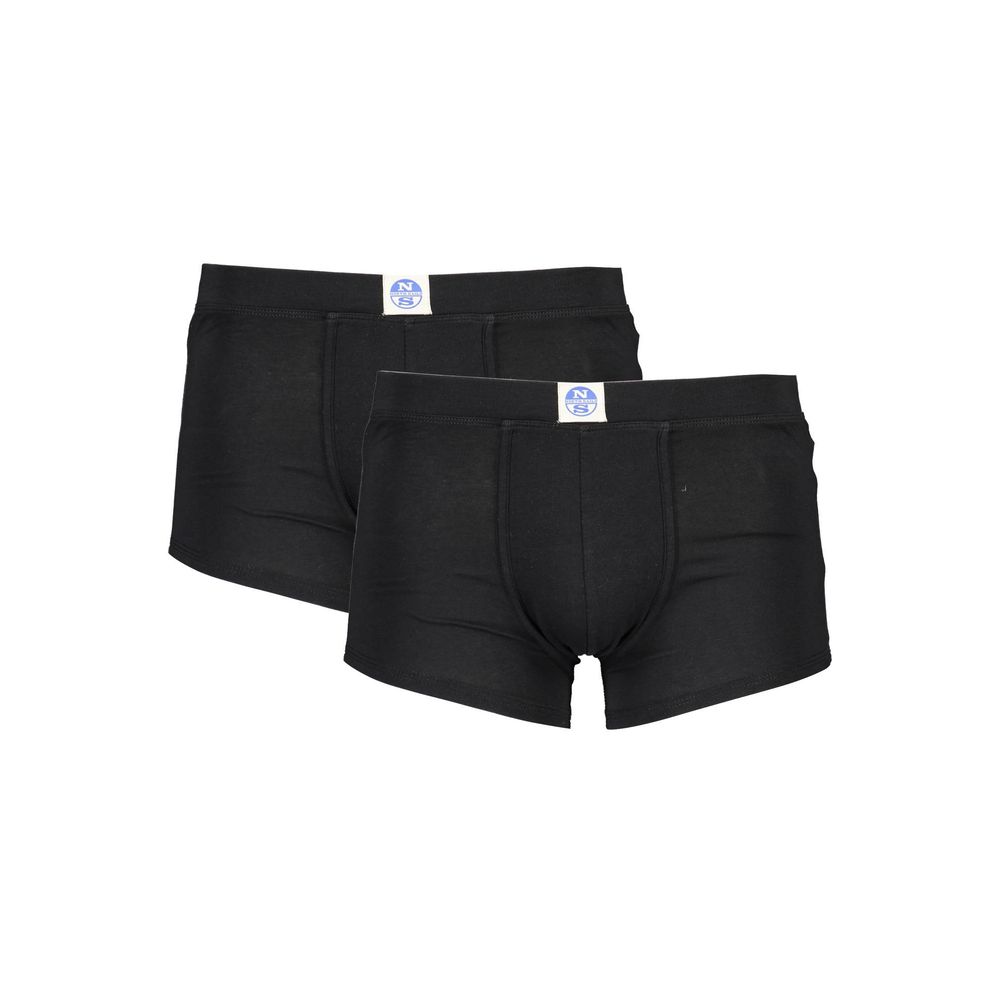 Herren-Boxershorts aus schwarzer Baumwolle