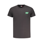 Schwarzes Herren-T-Shirt aus Baumwolle