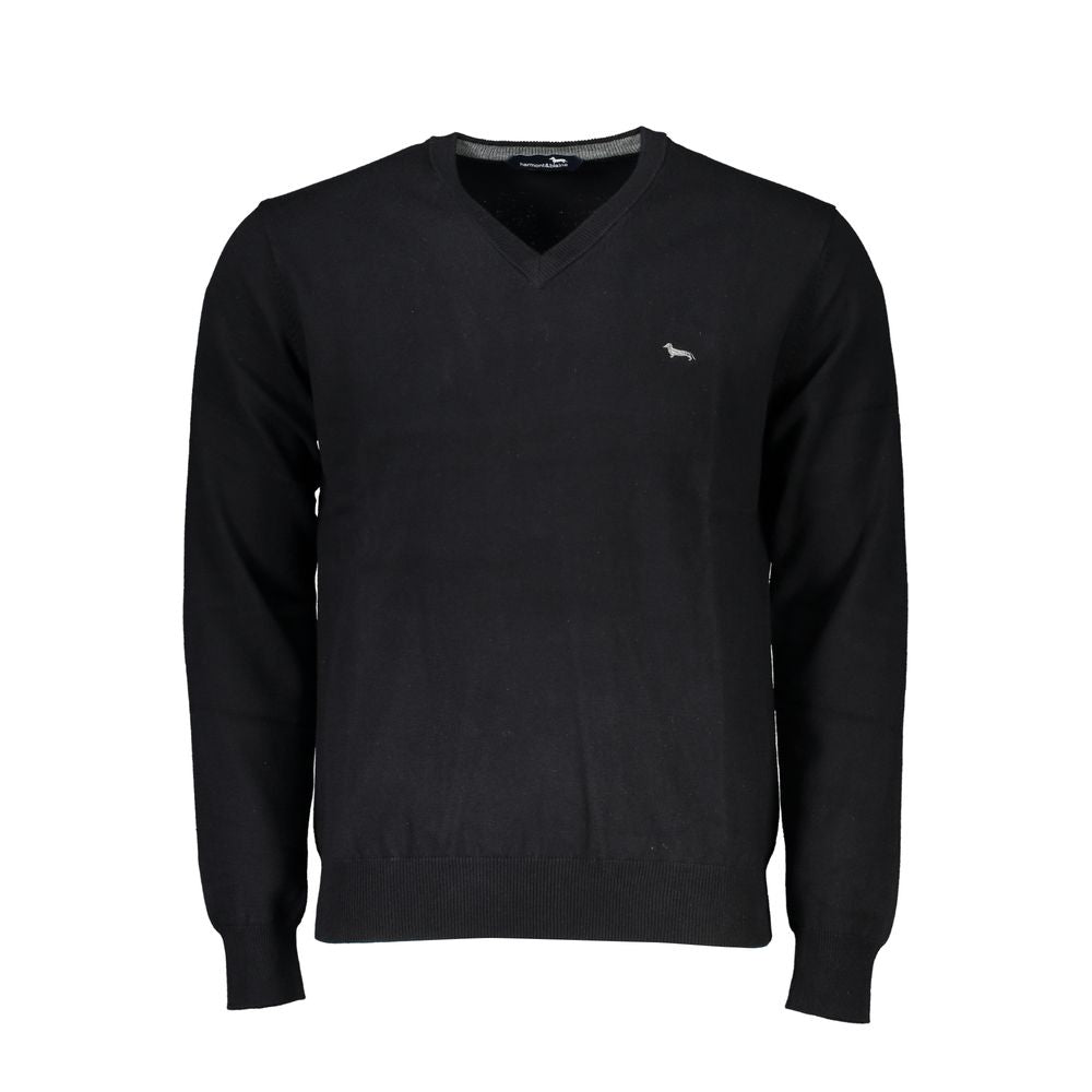 Herrenpullover aus schwarzer Baumwolle