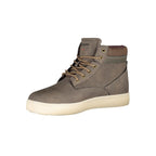 Brown Polyester Men Boot