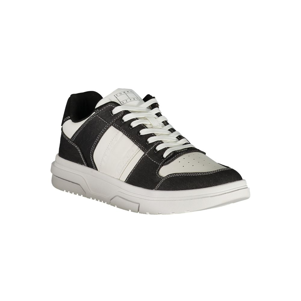 Schwarzer Polyurethan Herren Sneaker