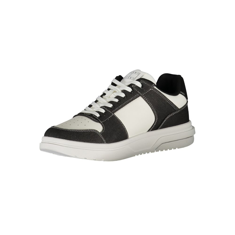 Schwarzer Polyurethan Herren Sneaker